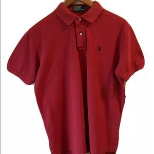 SOLD Ralph Lauren Polo Shirt, Mens Size Medium, Red